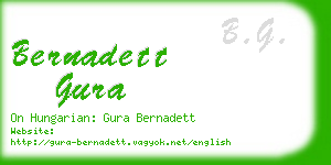 bernadett gura business card